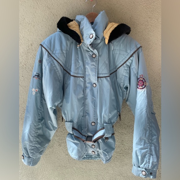 Vintage | Obermeyer | Powder Blue | Erika | Ski Snow Jacket | Size 12 | RARE - Picture 1 of 16